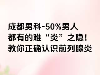 成都男科-50%男人都有的难“炎”之隐！教你正确认识前列腺炎