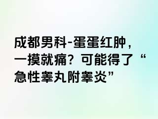 成都男科-蛋蛋红肿，一摸就痛？可能得了“急性睾丸附睾炎”