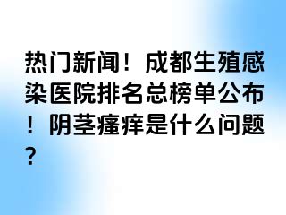 热门新闻！成都生殖感染医院排名总榜单公布！阴茎瘙痒是什么问题？