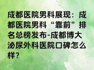 成都医院男科展现：成都医院男科“靠前”排名总榜发布-成都博大泌尿外科医院口碑怎么样？