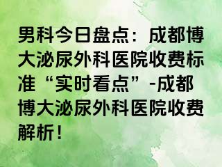 男科今日盘点：成都博大泌尿外科医院收费标准“实时看点”-成都博大泌尿外科医院收费解析！
