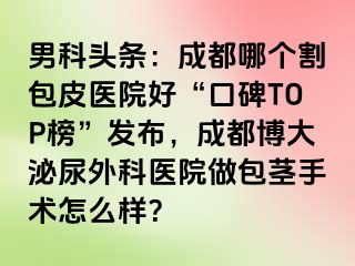 男科头条：成都哪个割包皮医院好“口碑TOP榜”发布，成都博大泌尿外科医院做包茎手术怎么样？